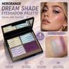 Herorange Eyeshadow Palette Block Design Smooth Texture Bright Glitter Beginner Friendly for Multiple Occasions