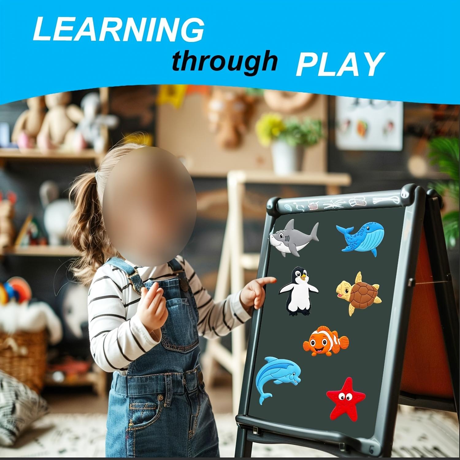 10PCS Cartoon Underwater Fairy Tale Animal Magnet Set, A Variety of Marine Animal Image Designs Are Cute and Interesting