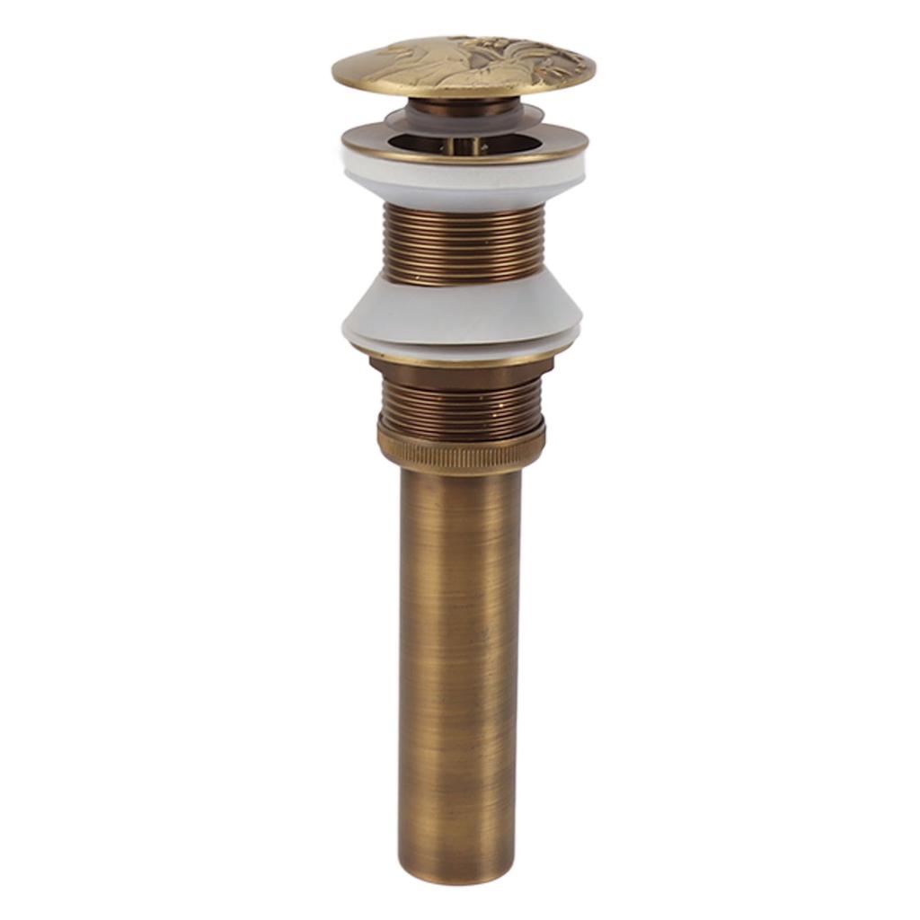 Badezimmer Waschbecken Ablauf Messing Retro Verstopfungsfreier Pop-Up Ablaufstopfen Waschtisch Ablauf Filter für Zuhause