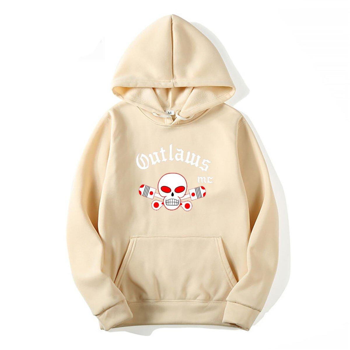 

Outlaws Mc Club hoodies Summer Distressed Outdoor Adjustable Cotton MC hoodies S