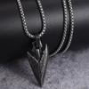Stainless Steel Vintage Nordic Rune Compass Necklace Men Fashion Trend Amulet Nordic Jewelry