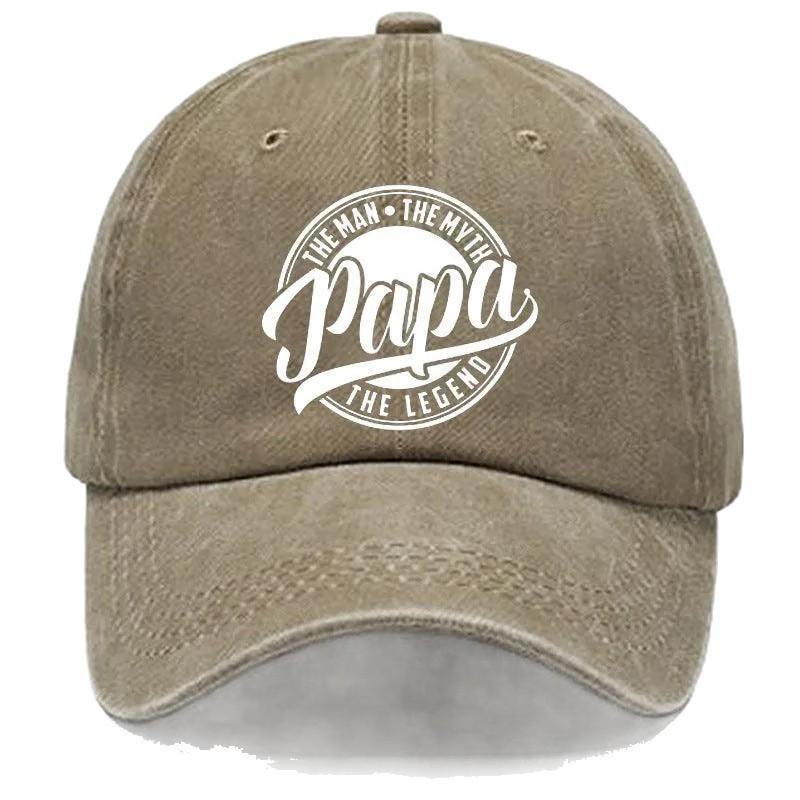 Printed Logo Baseball Cap Papa Washed Old Cap Outdoor Sports Sunscreen Visor