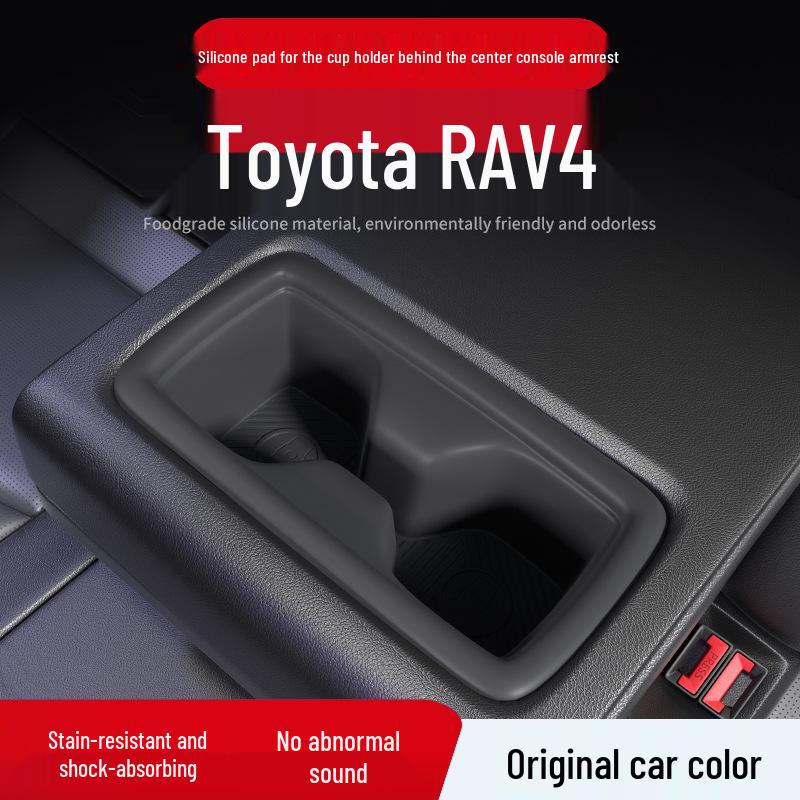 Silicone Mat for Toyota RAV4 (26 Models) Rear Cup Holder & Armrest Box