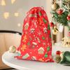 Cartoon Christmas Tree Bag Environmentally Friendly Santa Claus Pattern Bag Non-Woven Drawstring Bag Festive For Birthday Candy