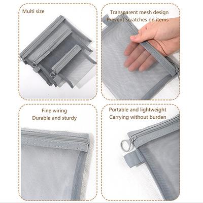 Large Capacity Portable Outdoor Travel Makeup Bag Transparent Mesh Storage Washing Bag Home Organization Tote Bag