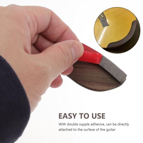 HEALLILY Repose-bras de guitare, Bois d'ébène, Pièce de rechange pour guitare acoustique pour un maximum de son, Accessoires pour instrument à cordes pour guitare classique folk, Taille Petite