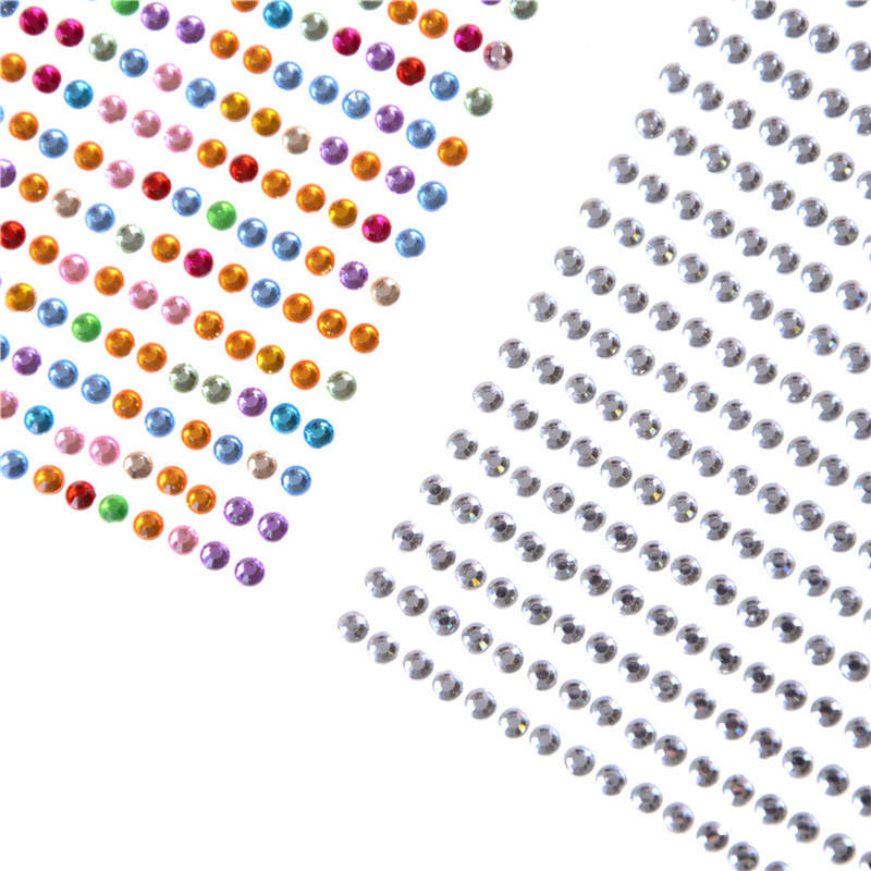 750Pcs/Set 3Mm Diy Phone Car Pc Decor Self-Adhesive   Stickers