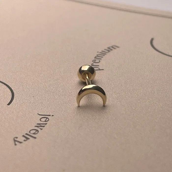 10K 14K Mini Moon Piercing