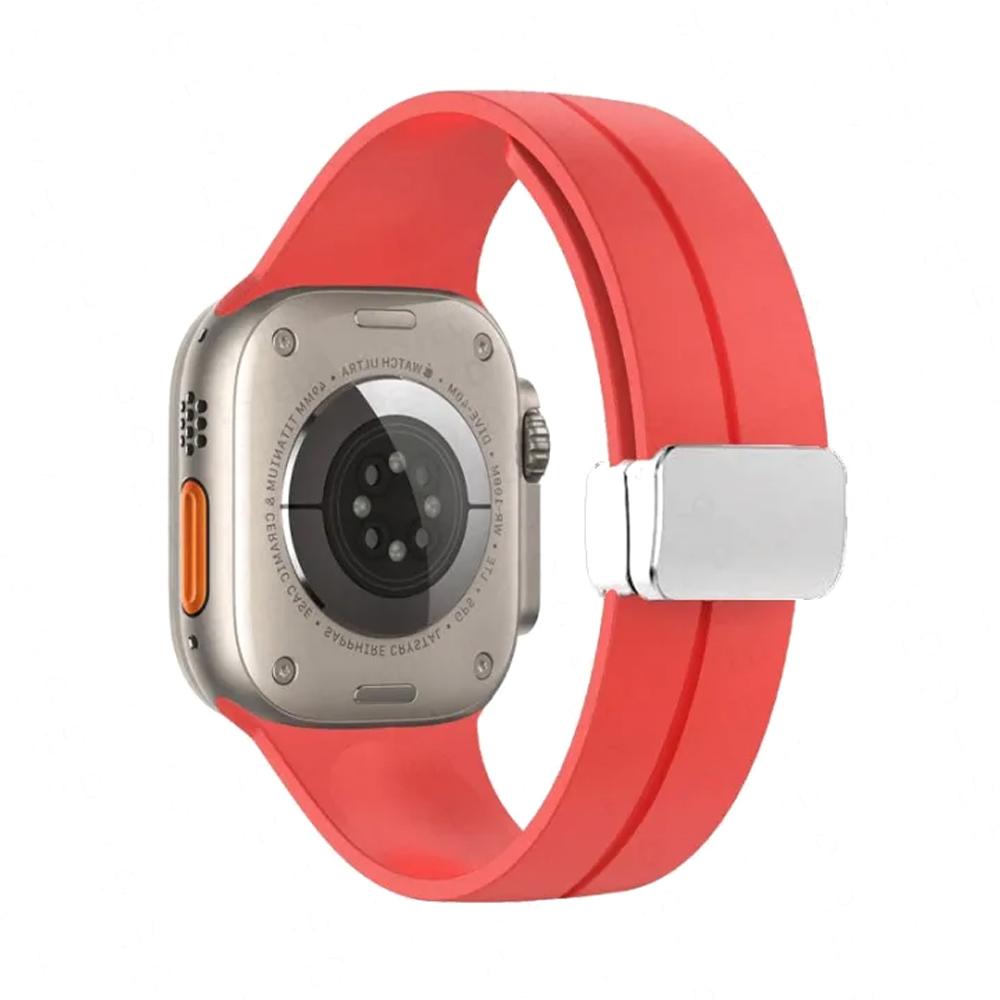 Magnetic Strap For Apple watch ultra band 49mm 45 mm Silicone Bracelet iWatch Series 7 8 se 6 5 3 44mm 45mm 40mm 41mm 42mm 38mm