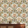 Premium Self-adhesive Wallpaper Flower Retro Pattern Wardrobe Cabinet Door Renovation Wallpaper Renovation Waterproof Furniture Sticker
