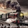 Remote Control Electric Steam Train Set with Spray and Green Carriage Model for Kids