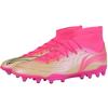 Li Ning Soccer Shoes Men's High Top Pink Color YSFU033-6