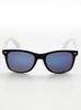 Jigga Wear Wayfarer Sunglasses Black / White / Blue With UV 400 Filter Name Contrast Uni