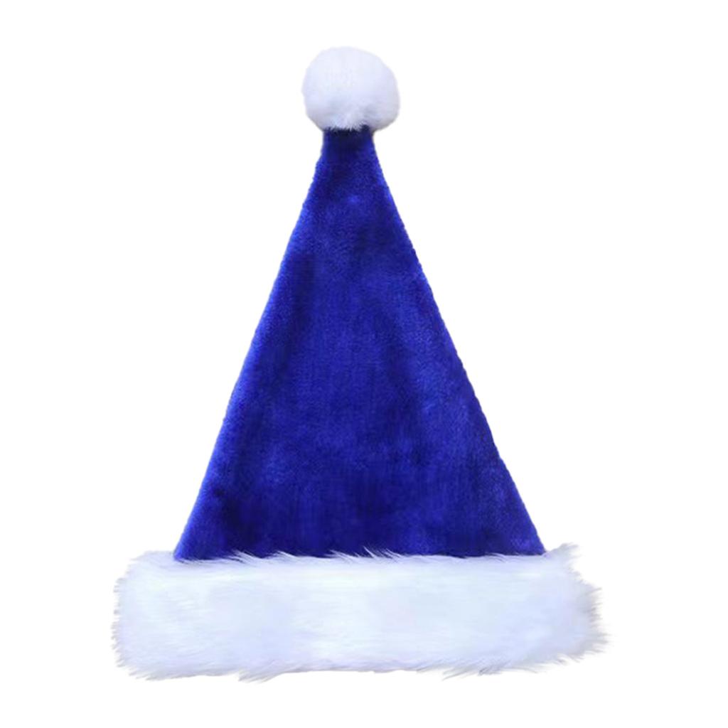 Christmas Adult And Children's Hat Red/green/blue/black Elastic Windproof Brimless Warm Fabric Christmas Party Hat Adult Hat Decoration Club