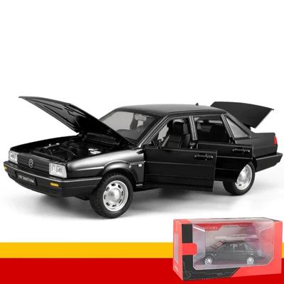 Classic 1/24 Volkswagen Santana Alloy Diecast Model Car Sound and Light Gift for Boyfriend Collection Hobbies Present with Kids