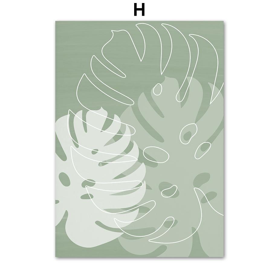 

Абстрактные линии, лицо девушки, лист монстеры, зеленые арочные постеры на скандинавскую тему и принты, художественная живопись на холсте, настенные панно, декор для гостиной A4 21x30cm No Frame