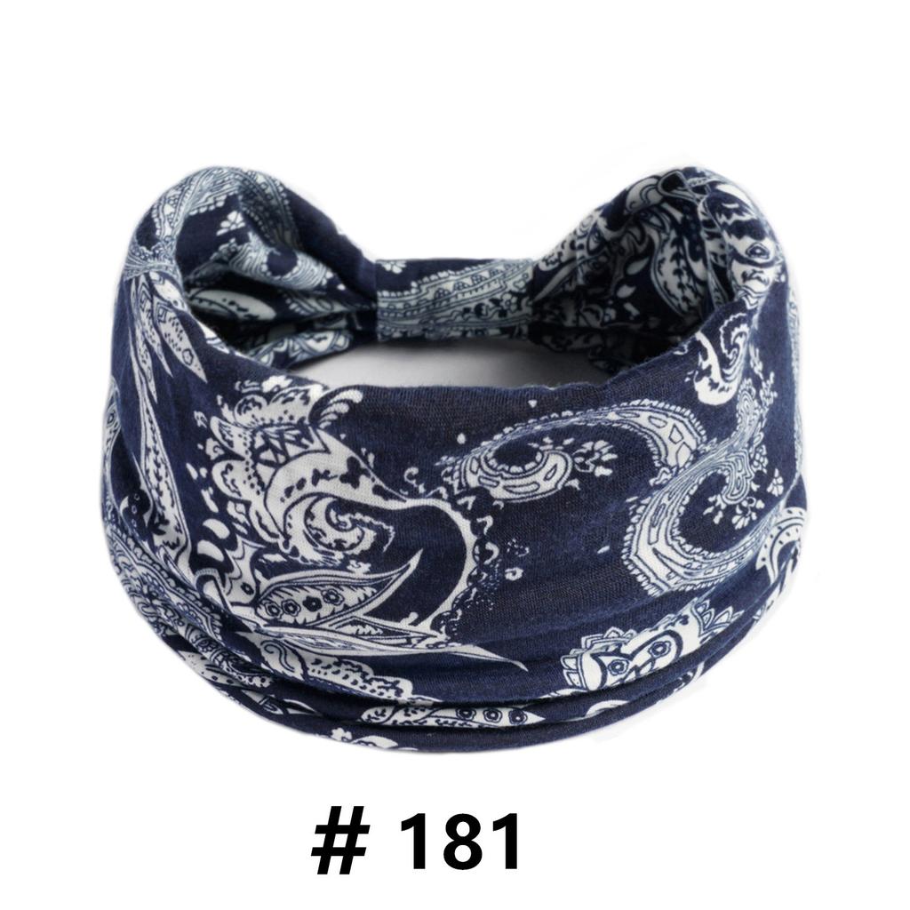 Cashew Print Headbands for Women Wide Boho Turban Headwrap Cotton Knot Elastic Hairbands Bandeau Sport Workout Hair Accessories