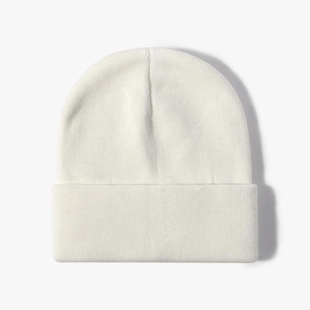Unisex Korean-Style Embroidered Wool Beanie for Autumn/Winter – Slimming Look, Ideal for Outdoor Activities