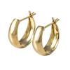 Creol 10K Gull Creolring Gul 10mm x 3mm [CORANZO] Øredobber, Øredobber, Dameringer, Øredobber, Små, Uten lås, Gave, Presang, Gull,