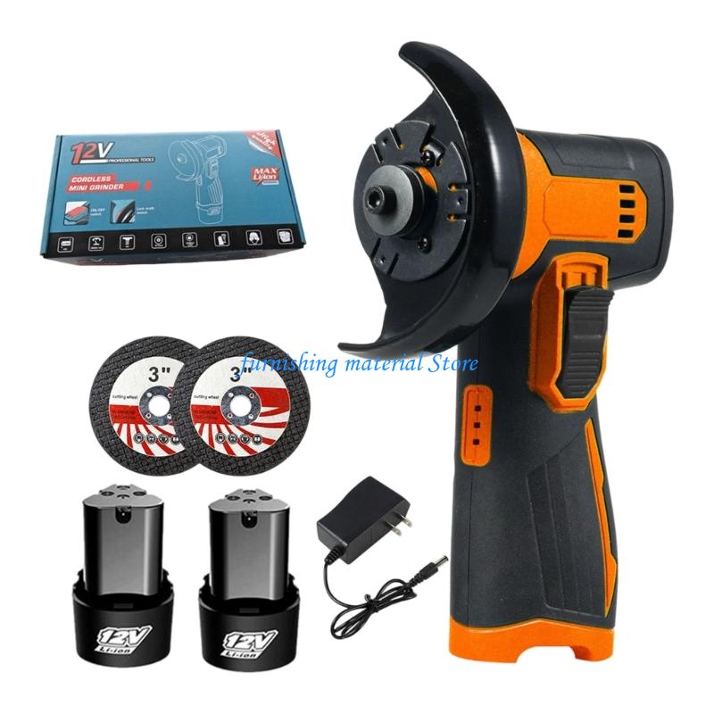Y5GD Mini Cordless Angles Grinder, 12V Angles Grinder Tool for Cutting Polishing and Sharpening,3inch Side Disc Grinder