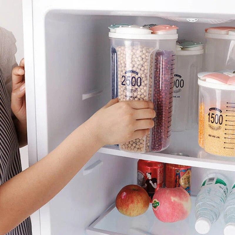 Kuchyňský uzavřený úložný box Zásobník na cereálie Zásobník na potraviny Rotační kelímky na suché potraviny Zásobník Pouzdro na mouku Organizér na obiloviny