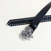 Punk PU Leather Belt with Heart Buckle Rivet Studded Belt for Female Cool Waiststrap for Pants Jeans Simple Waist Decors