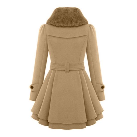 Women Trench Coat Double Breasted Belt Autumn Winter Korean Style Slim Lapel Overcoat for Office