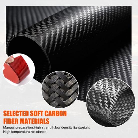 Red Carbon Fiber Interior Dashboard Trim Sticker For BMW 5 Series G60 I5 2024+