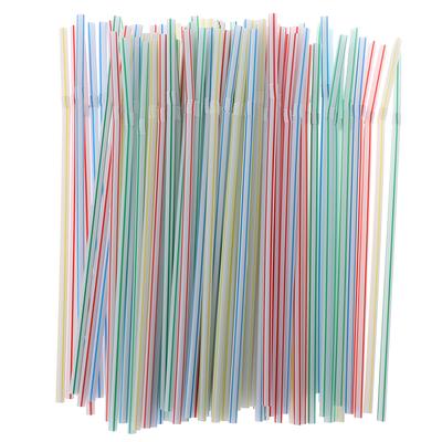 100 Pezzi Cannucce Monouso Cannucce di Plastica Flessibili Cannucce da Bere Arcobaleno a Strisce