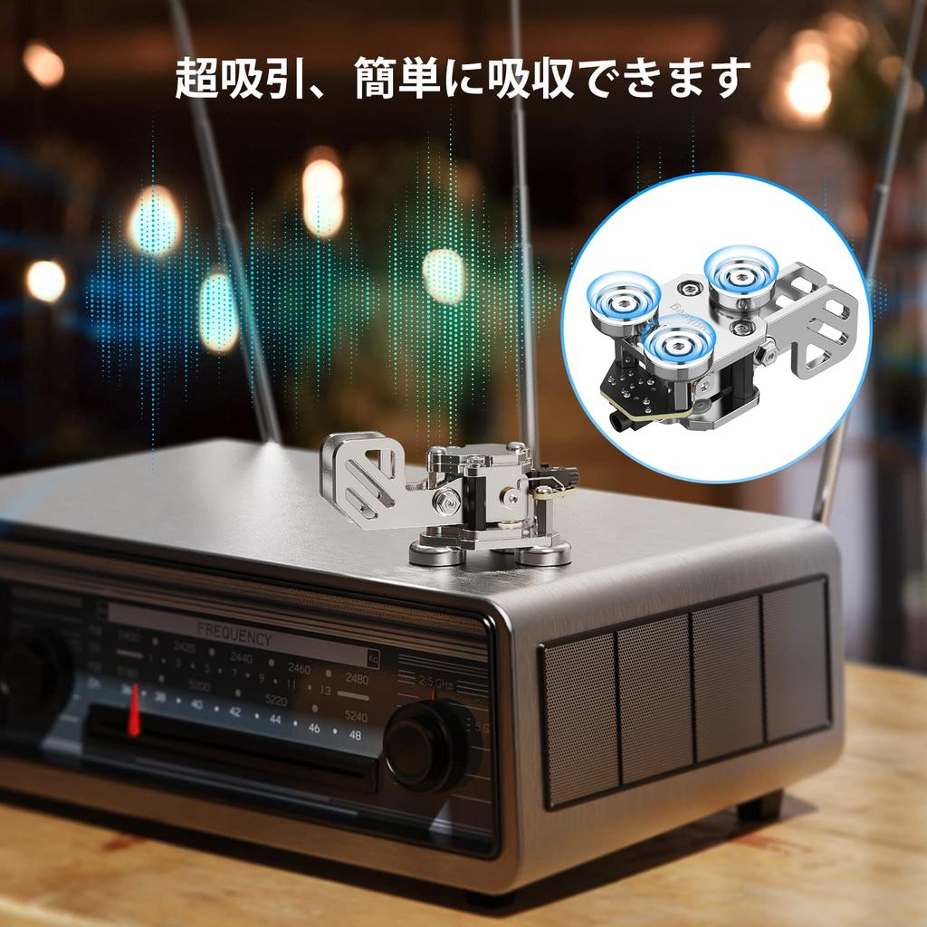 PUTIKEEG Amateur Radio Key Paddle Morse Code Practice Device Radio HAM Transmit Telegram Double Paddle Morse Code Key Stainless Steel Body 3 Neodymium