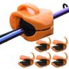 Fishing Rod Clips 6 Pieces Reusable Anti-Slip Portable Fish Tackle Fishing Rod Holder For Seawater River Lake Stream Shallow
