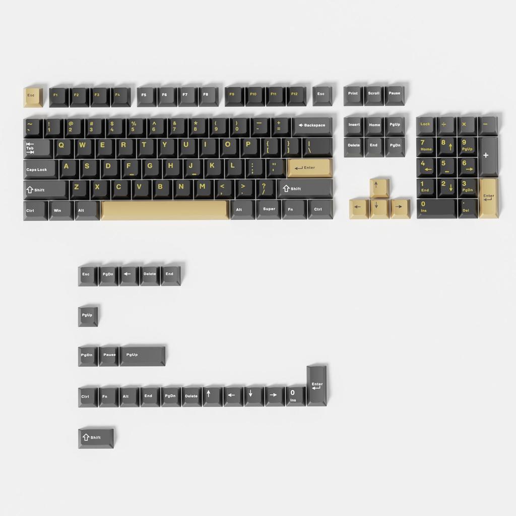 114 Keys Ink Blue Double Shot PBT Keycaps Cherry Profile Custom Keyboard Key Caps for Gateron MX Switches Gaming Keyboards