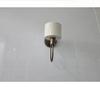 Mid Century Metal Shade Wall Lamp Modern Wall Sconce Raw Brass and White Shade