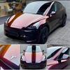 LZLRUN Premium Gloss Liquid Metal Red Vinyl Wrap Sticker for