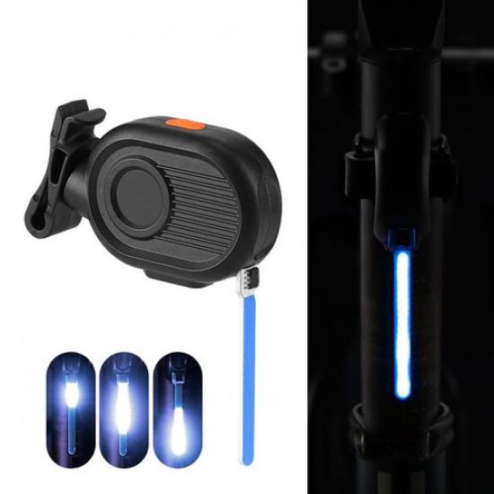LED Bicycle Bike Indicator Rear Tail Light Flowing Navigation Light USB Wireless синий