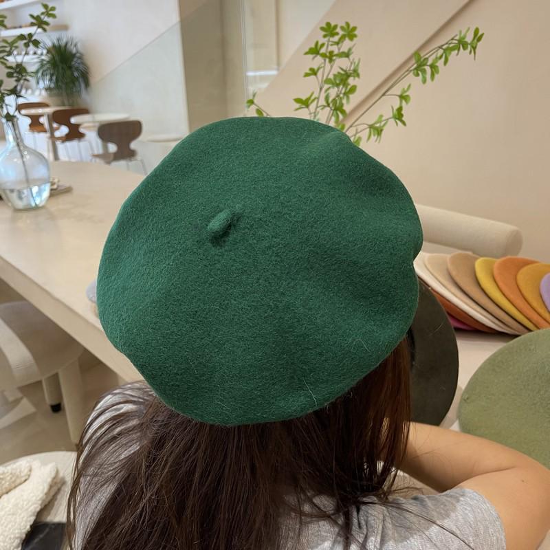 Berretto basco in lana alla moda coreana Beilei: Cappello da pittore versatile Autunno/Inverno
