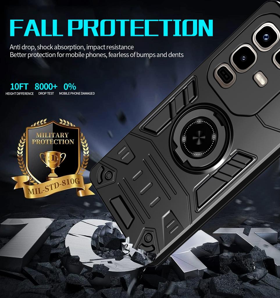Case For Infinix Note 50x 50Pro 50s 50 4G Armor Shockproof Ring Stand Holder Shell Coque Fundas