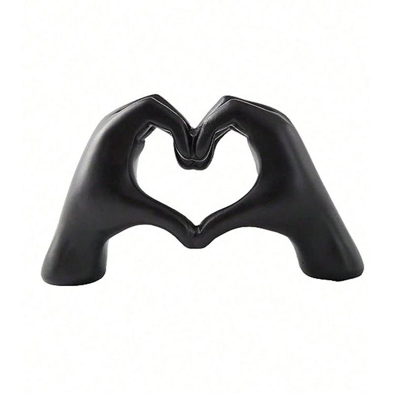 Kreative Herz Hand Statue Harz Abstrakt Hand Liebe Figuren Wohnzimmer Schlafzimmer Modernes Zuhause Schreibtisch Hochzeitsdekoration