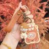 Bear Wearing Little Hat Cartoon Design Keychain For Car Keys And Decor Couples