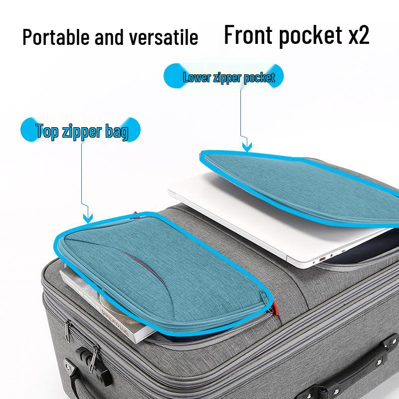 Valiză durabilă din pânză Oxford cu roți universale, capacitate mare (24-28 inch), Troller cu parolă pentru bărbați și femei.