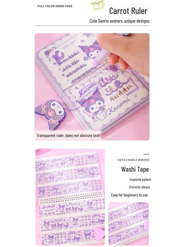 Sanrio Kuromi Planner Gift Box: Elegant Magnetic Notebook for Children's Birthday (June 1st)