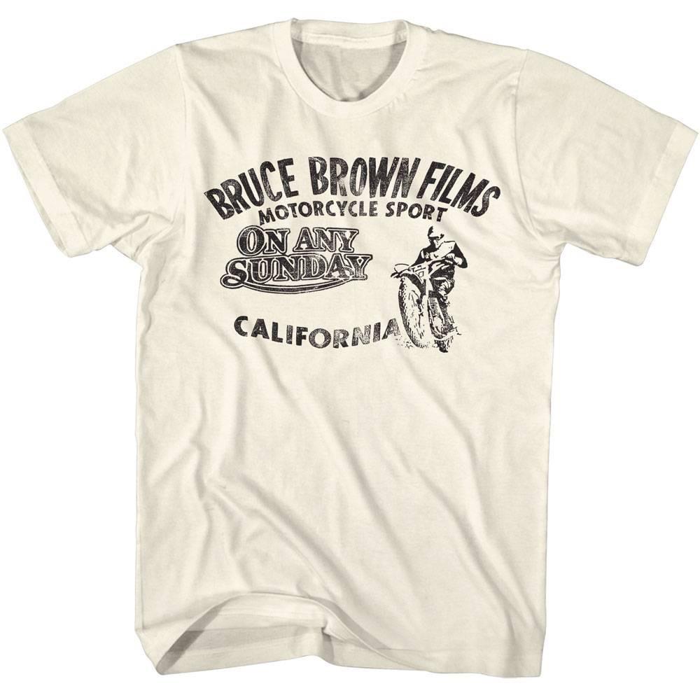 Bruce Brown Films Motorcycle Sport Men T Shirt M