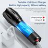 Multifunction Rechargeable Flashlight Green Red Blue White Multi-Color LED Torch for Fishing Camping Hunting Photography Selfie