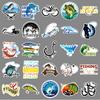50 Fishing Graffiti Stickers Personalized Cartoon Outdoor Decoration Water Cup Suitcase Fishing Box Stickers