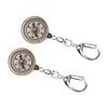 2PCS Vintage Portable Zinc Alloy Compact Pocket Compass Keychain for Outdoor Navigation Tools
