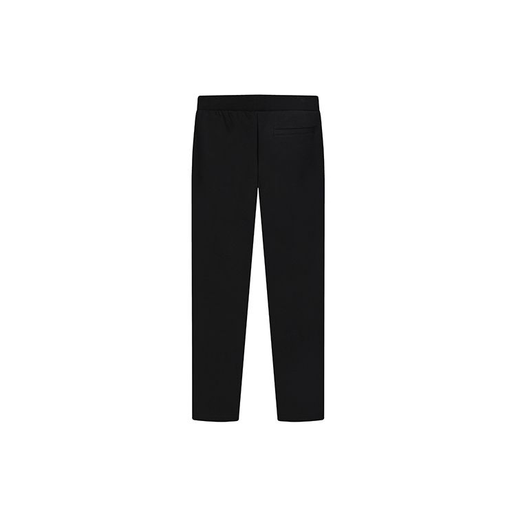FILA Solid Color Logo Straight Leg Knitted Casual Pants Men Pants Black F11M248605FBK