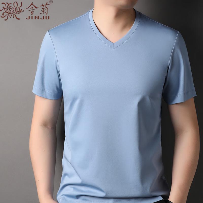 Men s Linen Cotton Blend Short Sleeve T-Shirt 50/L