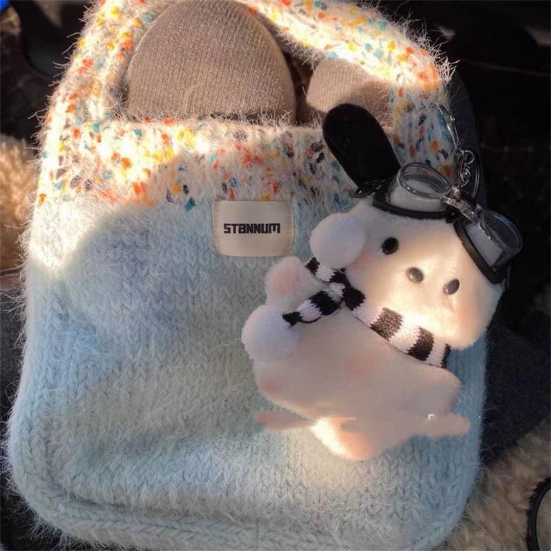 Pacha Dog Blush Plush Doll: Cute Cartoon Couple Gift and Girlish Heart Backpack Pendant
