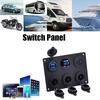 Red/Blue/Green Control Panel Switch Multi-function Car Boat Marine W/ Dual USB Charger Rocker 12-24V For Car Boat Rv