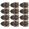 12pcs Retro Toggle Latch Metal Duckbilled Hasp Catch Decorative Buckle Hardware For Jewelry Box Cabinet Wooden Case